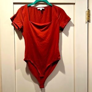 Gaze Unitard in Orange/Red